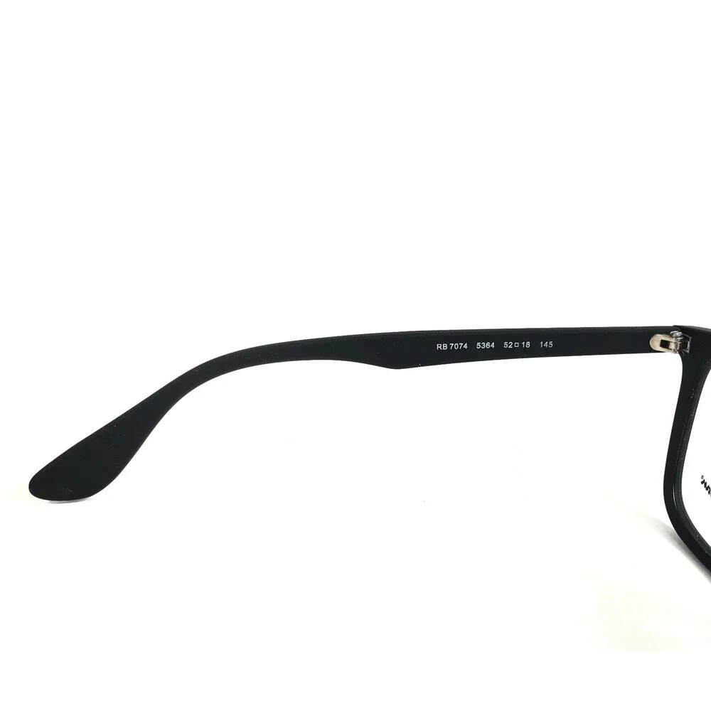 Ray-Ban Eyeglasses Frames RB7074 5364 Matte Black Rubberized Square 52-18-145